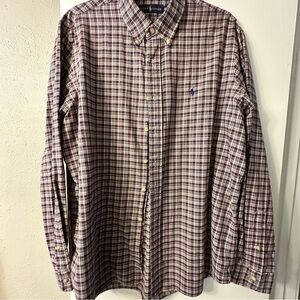 Ralph Lauren Men's Button Down Size XL Checkered Shirt - Preppy
